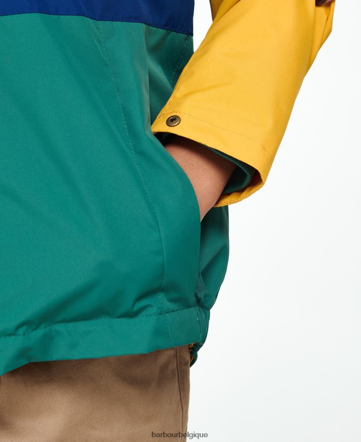 vêtements Barbour veste imperméable cromar ocre garçons T2L6ZP2499