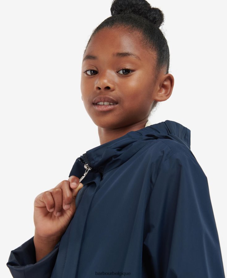 vêtements Barbour veste imperméable hama bleu marine/petit tournesol filles T2L6ZP2556