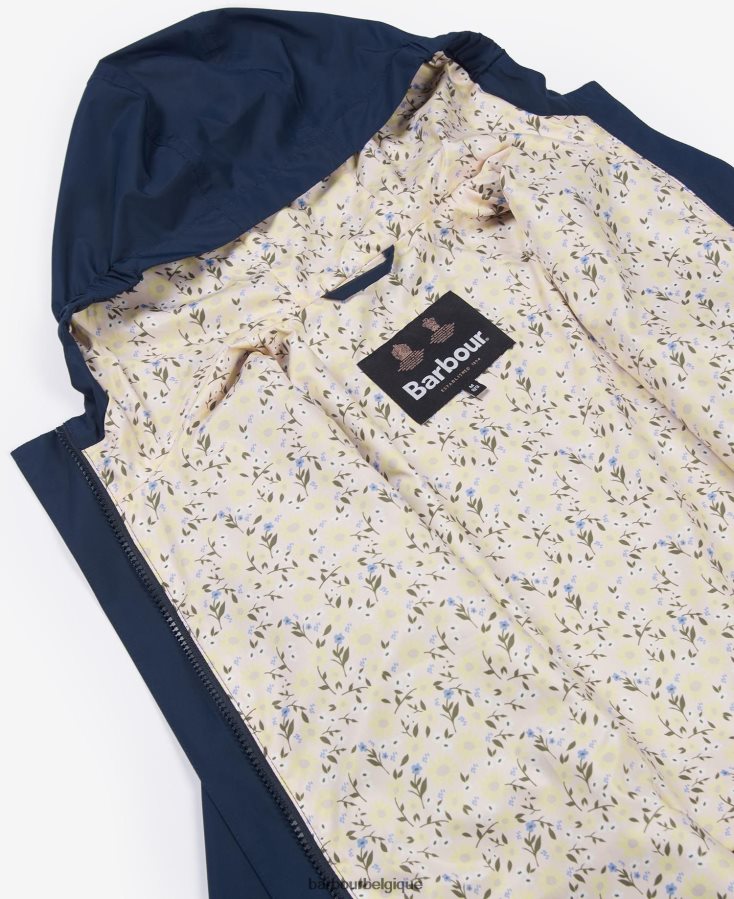 vêtements Barbour veste imperméable hama bleu marine/petit tournesol filles T2L6ZP2556