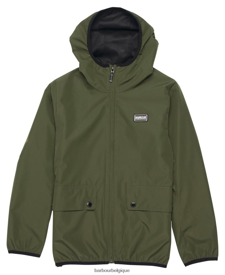 vêtements Barbour veste imperméable kénétique noir classique garçons T2L6ZP2498