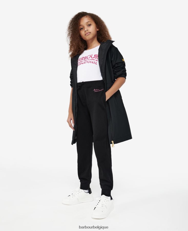 vêtements Barbour veste imperméable à la palangre rein vert palmier filles T2L6ZP2559