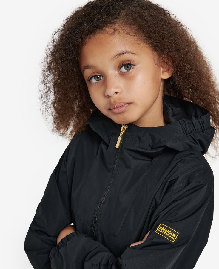 vêtements Barbour veste imperméable à la palangre rein vert palmier filles T2L6ZP2559