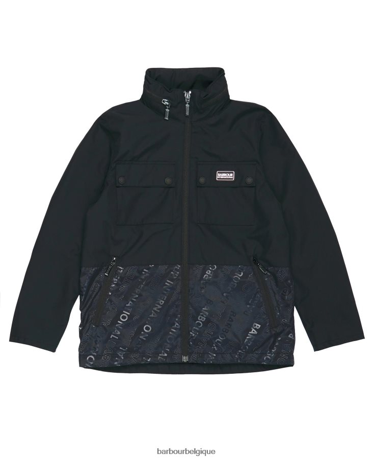 vêtements Barbour veste imperméable obel noir classique garçons T2L6ZP2497