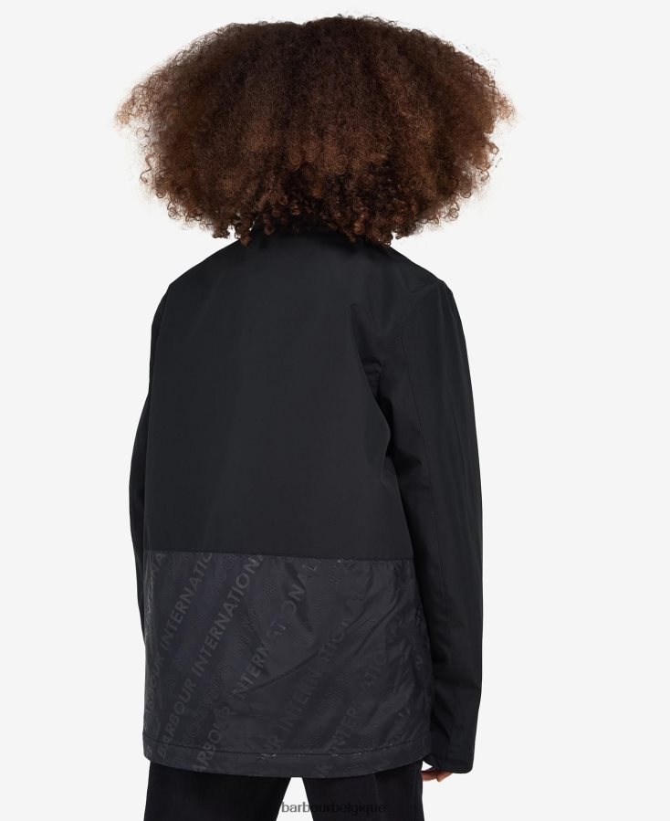 vêtements Barbour veste imperméable obel noir classique garçons T2L6ZP2497