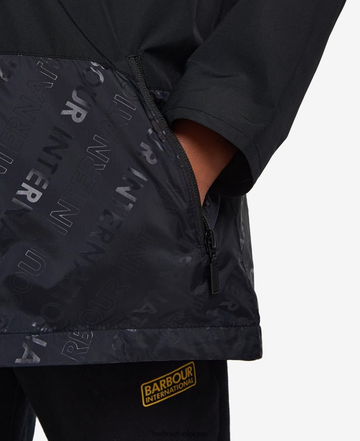 vêtements Barbour veste imperméable obel noir classique garçons T2L6ZP2497