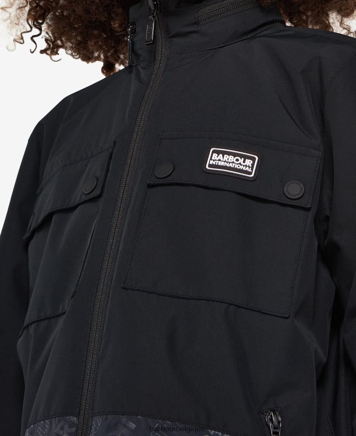 vêtements Barbour veste imperméable obel noir classique garçons T2L6ZP2497
