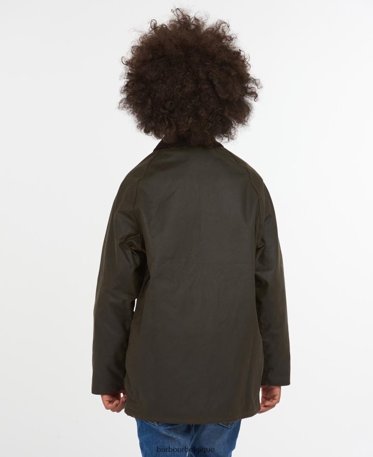 vêtements Barbour veste cirée beaufort olive garçons T2L6ZP2472