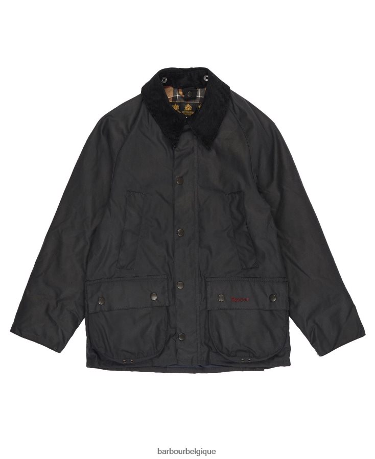 vêtements Barbour veste cirée bedale marine garçons T2L6ZP2473