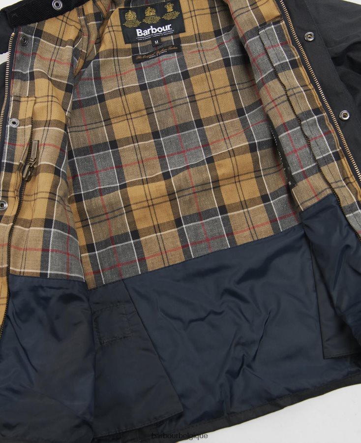 vêtements Barbour veste cirée bedale marine garçons T2L6ZP2473