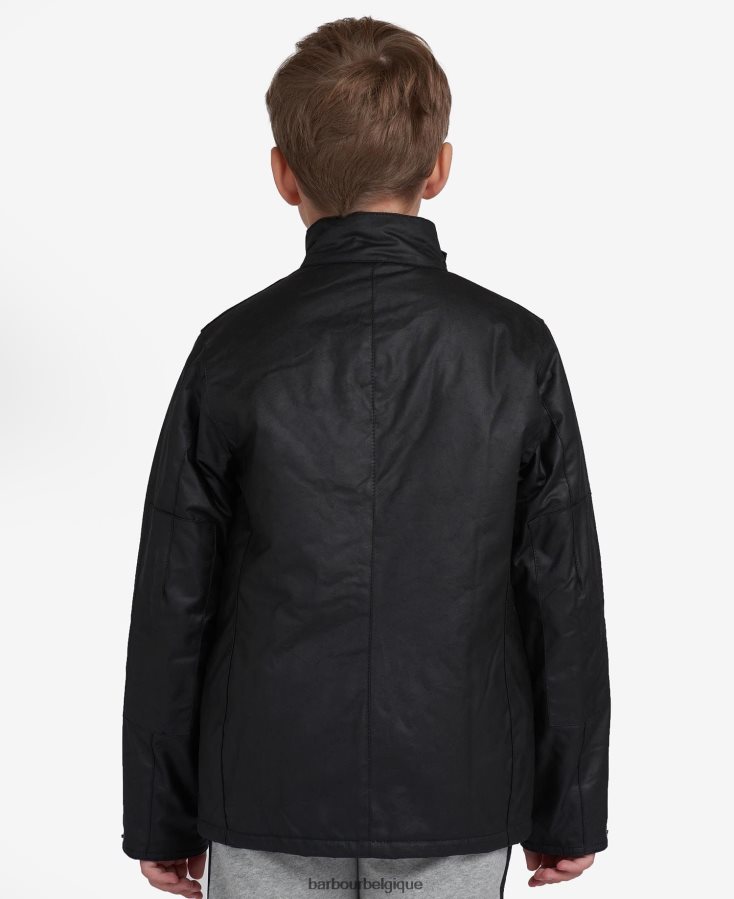 vêtements Barbour veste cirée duc noir garçons T2L6ZP2471