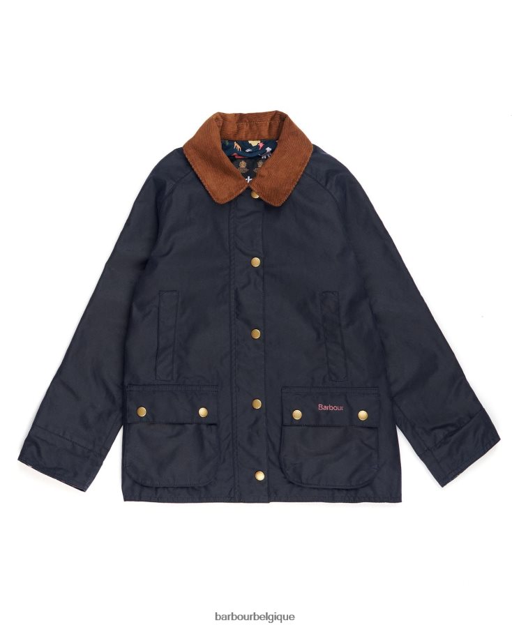 vêtements Barbour veste cirée gland archive olive/fleuri rétro filles T2L6ZP2543
