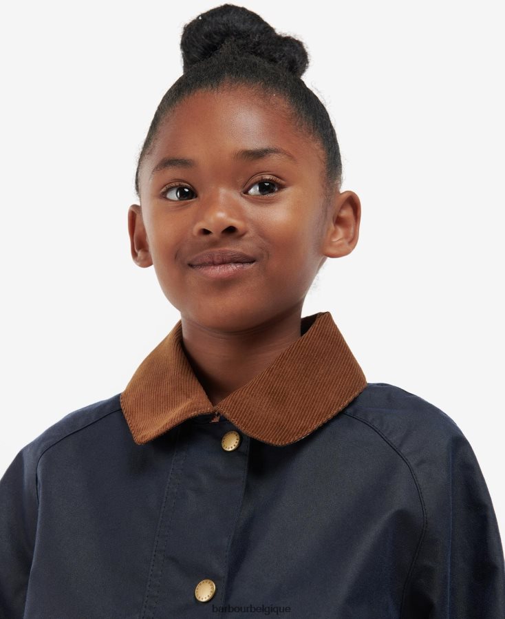 vêtements Barbour veste cirée gland archive olive/fleuri rétro filles T2L6ZP2543