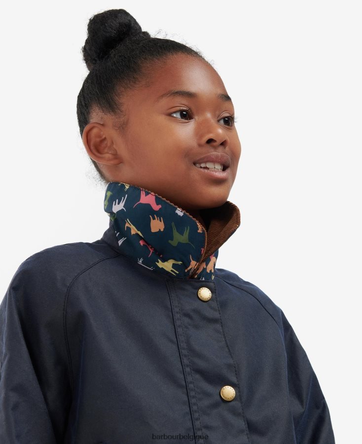 vêtements Barbour veste cirée gland archive olive/fleuri rétro filles T2L6ZP2543