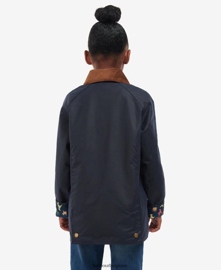 vêtements Barbour veste cirée gland archive olive/fleuri rétro filles T2L6ZP2543