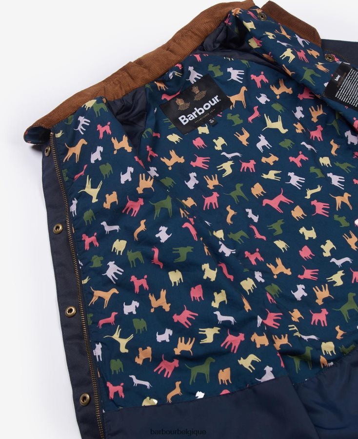 vêtements Barbour veste cirée gland archive olive/fleuri rétro filles T2L6ZP2543