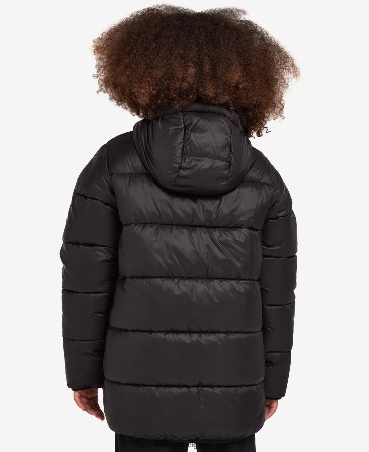 vêtements Barbour veste matelassée bobber noir classique garçons T2L6ZP2480