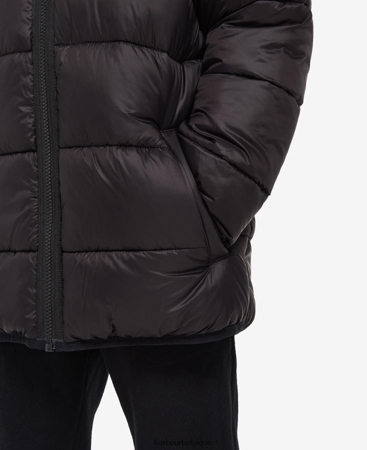 vêtements Barbour veste matelassée bobber noir classique garçons T2L6ZP2480