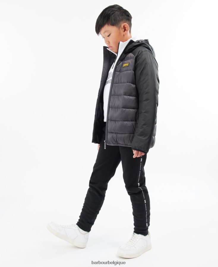 vêtements Barbour veste matelassée à capuche marine garçons T2L6ZP2479