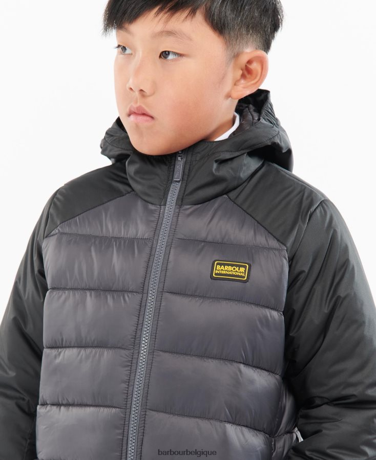 vêtements Barbour veste matelassée à capuche marine garçons T2L6ZP2479