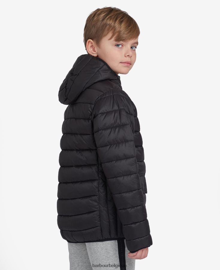 vêtements Barbour veste matelassée à capuche ouston vrai bleu garçons T2L6ZP2482