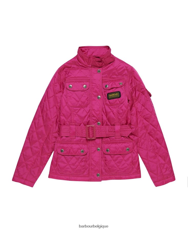 vêtements Barbour veste matelassée internationale poids mouche noir filles T2L6ZP2544
