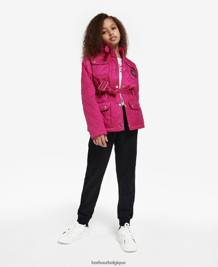 vêtements Barbour veste matelassée internationale poids mouche noir filles T2L6ZP2544