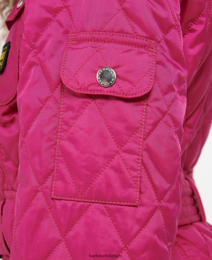 vêtements Barbour veste matelassée internationale poids mouche noir filles T2L6ZP2544