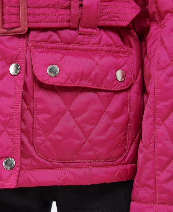 vêtements Barbour veste matelassée internationale poids mouche noir filles T2L6ZP2544