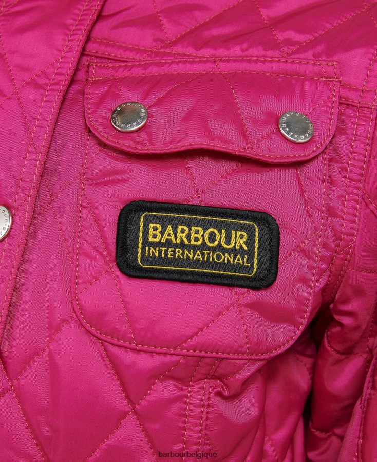 vêtements Barbour veste matelassée internationale poids mouche noir filles T2L6ZP2544