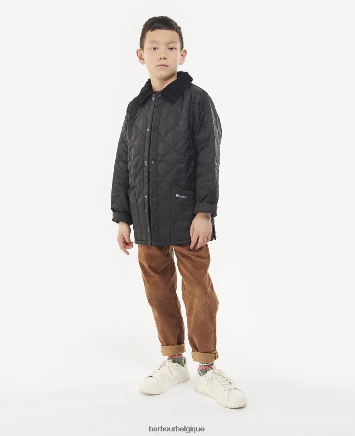 vêtements Barbour veste matelassée liddesdale noir garçons T2L6ZP2478