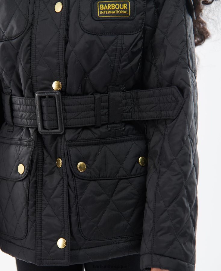 vêtements Barbour veste matelassée poids mouche rose cendré filles T2L6ZP2547