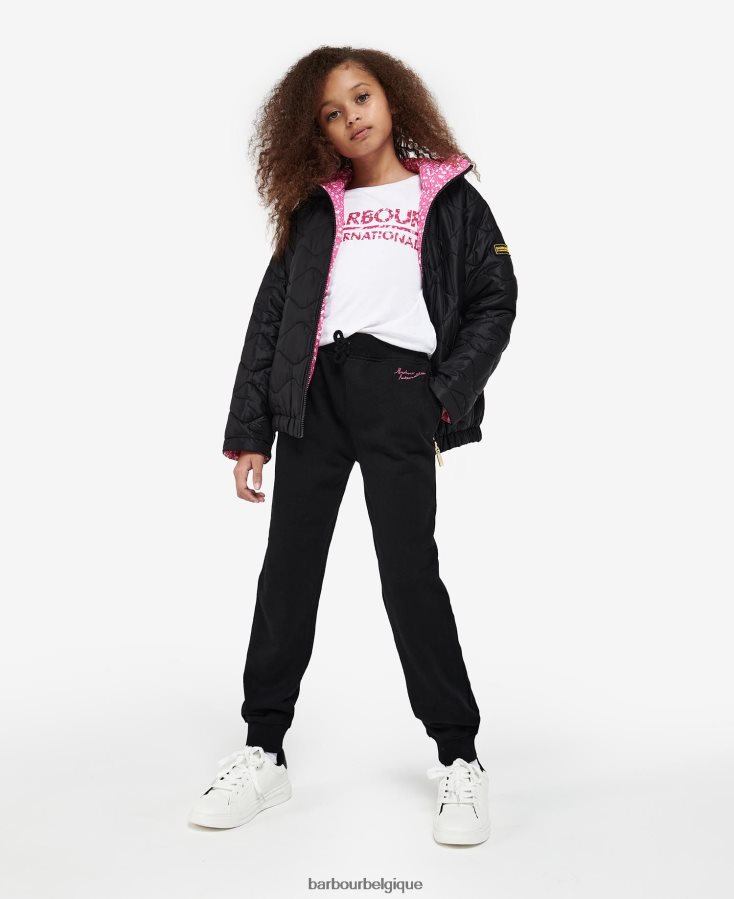 vêtements Barbour veste matelassée réversible fenway glycine/vert palmier filles T2L6ZP2550