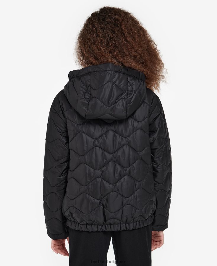 vêtements Barbour veste matelassée réversible fenway glycine/vert palmier filles T2L6ZP2550