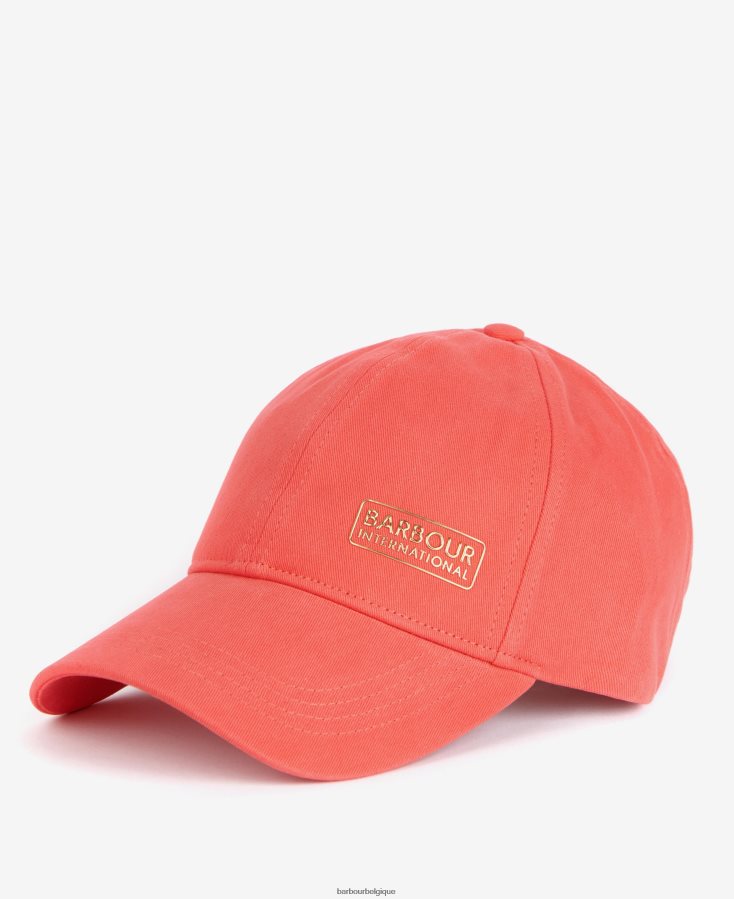 accessoires Barbour casquette sport norton corail femmes T2L6ZP2431