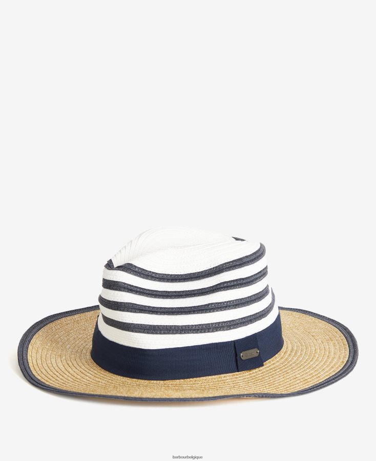 accessoires Barbour chapeau fédora kenmore marine/écru femmes T2L6ZP2428