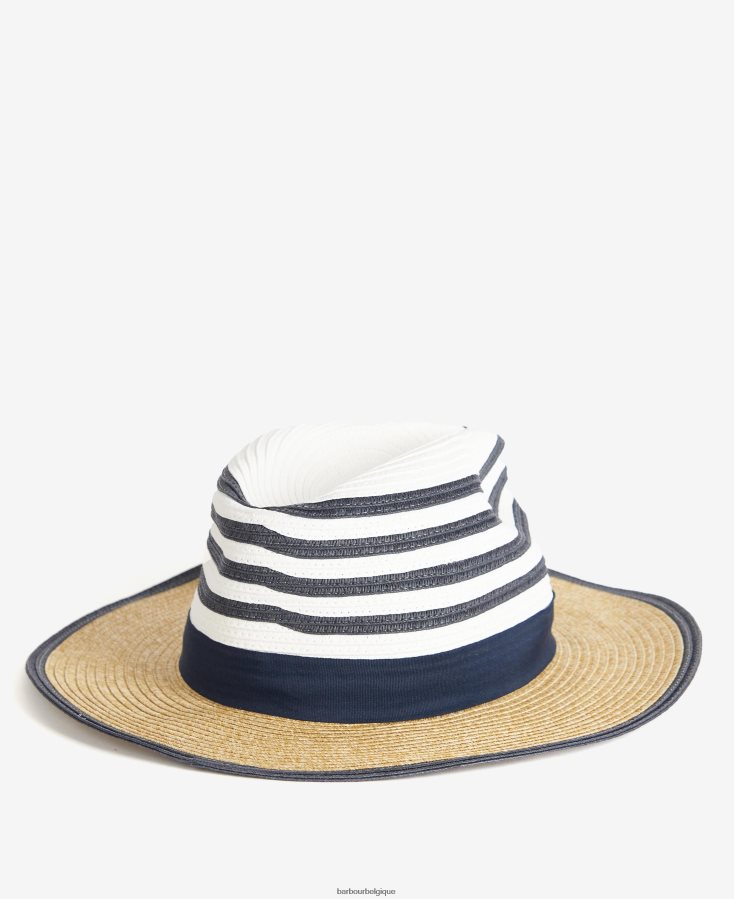 accessoires Barbour chapeau fédora kenmore marine/écru femmes T2L6ZP2428