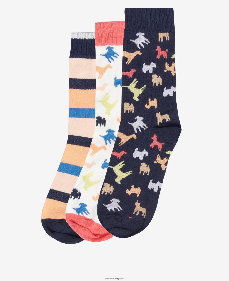 accessoires Barbour coffret cadeau multi chaussettes chien multi-chien femmes T2L6ZP2464