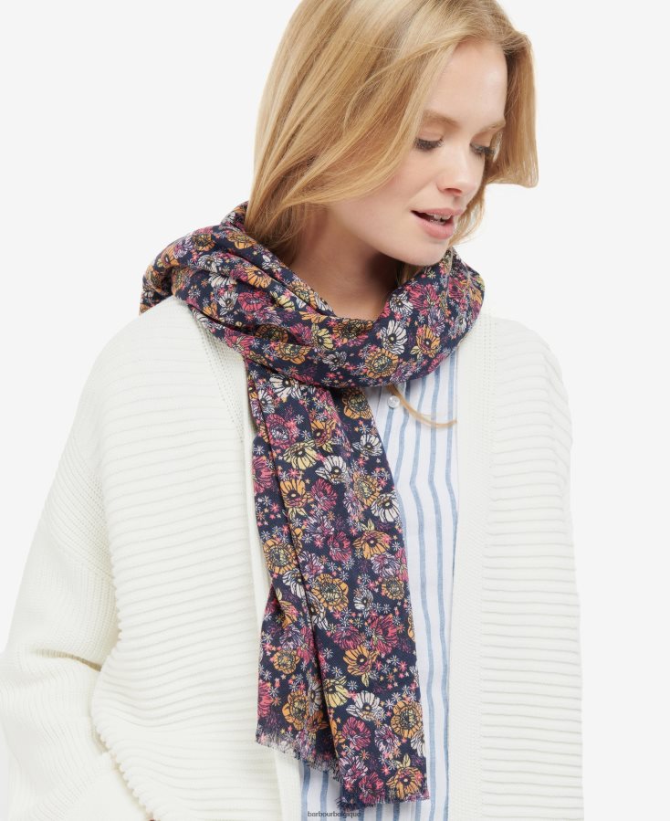 accessoires Barbour écharpe à fleurs rétro multi classique femmes T2L6ZP2448