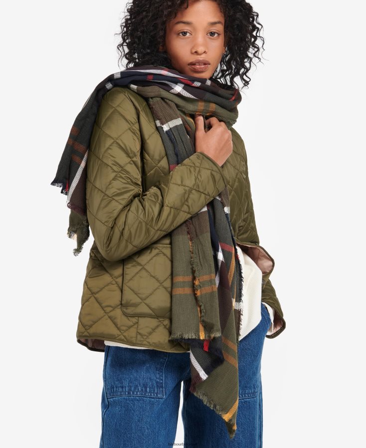 accessoires Barbour écharpe tartan lucinda iris/marine femmes T2L6ZP2447