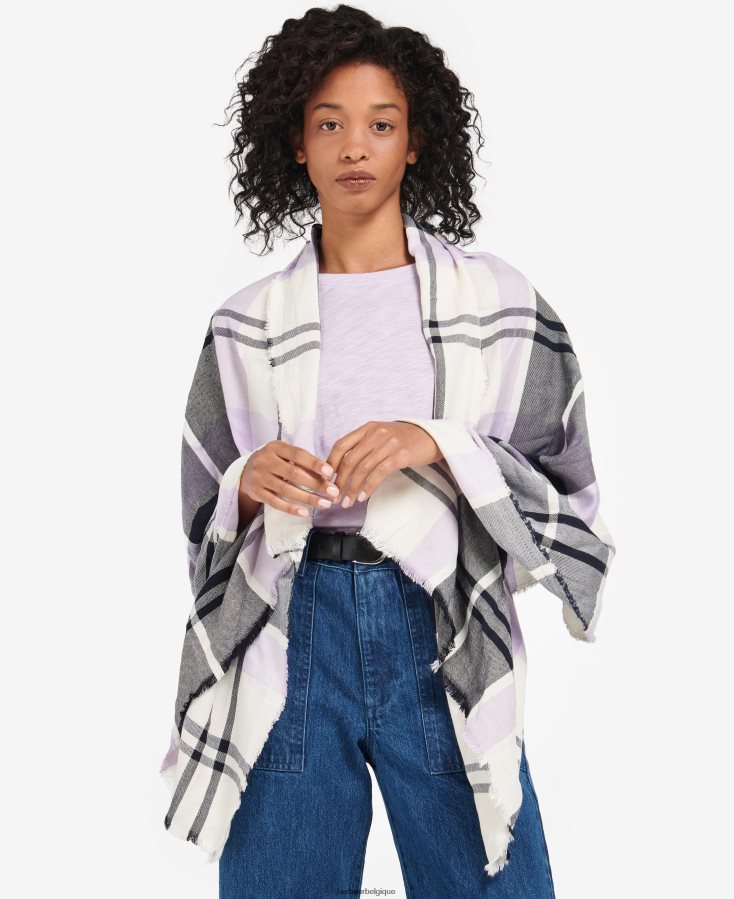 accessoires Barbour écharpe tartan lucinda iris/marine femmes T2L6ZP2452