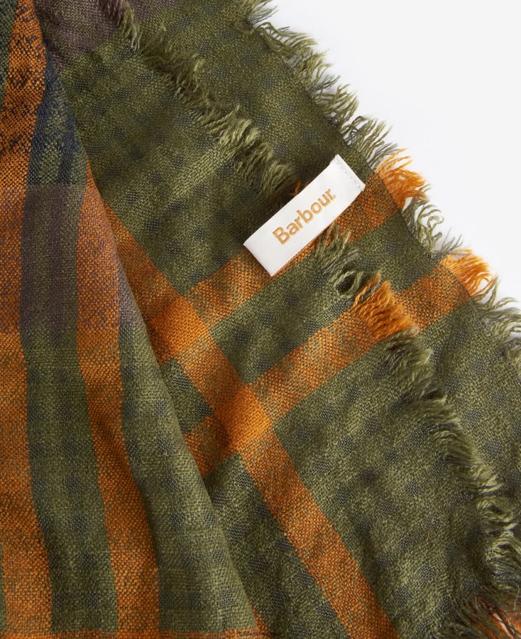 accessoires Barbour enveloppe de tartan de foi trench/marine femmes T2L6ZP2450