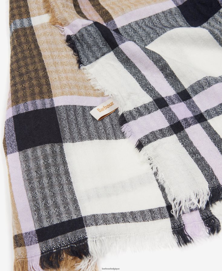 accessoires Barbour enveloppe de tartan de foi trench/marine femmes T2L6ZP2457