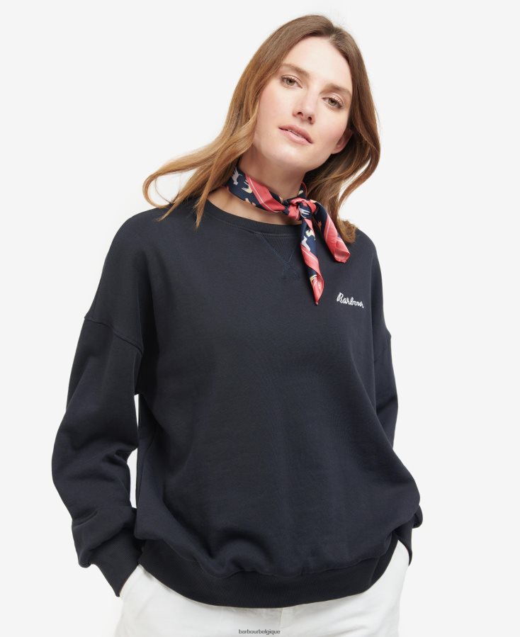 accessoires Barbour foulard carré à imprimé chien marine/chien femmes T2L6ZP2451