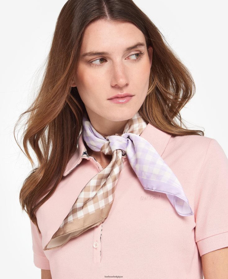 accessoires Barbour foulard carré vichy darla marine/iris femmes T2L6ZP2454