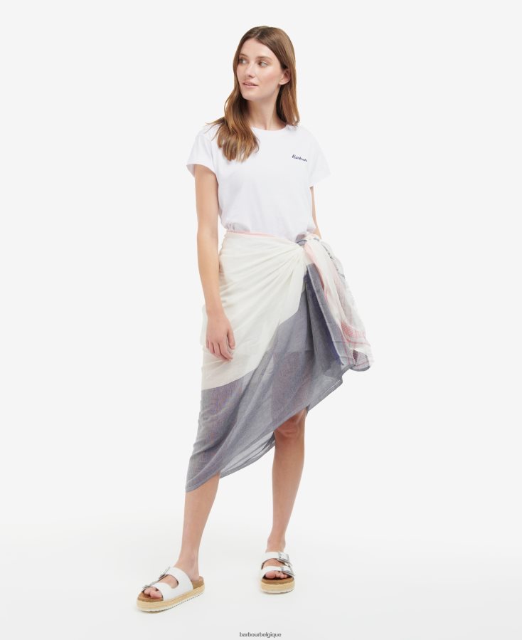 accessoires Barbour madison paréo murmure blanc/encre femmes T2L6ZP2461
