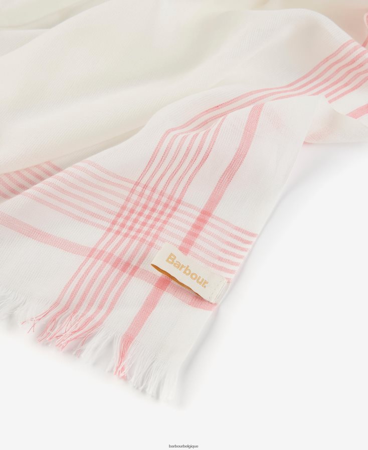 accessoires Barbour madison paréo murmure blanc/encre femmes T2L6ZP2461
