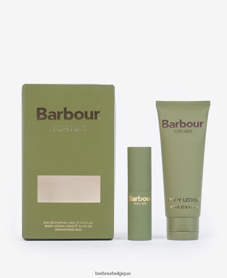 accessoires Barbour pour elle coffret cadeau boule de parfum tartan vert femmes T2L6ZP2413