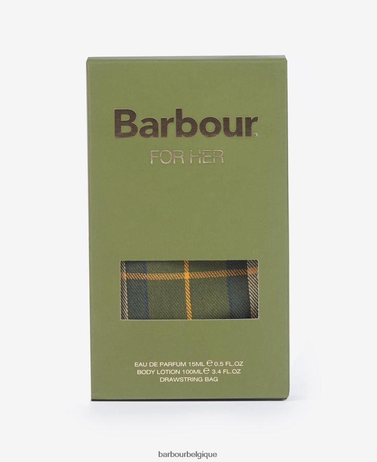 accessoires Barbour pour elle coffret cadeau boule de parfum tartan vert femmes T2L6ZP2413
