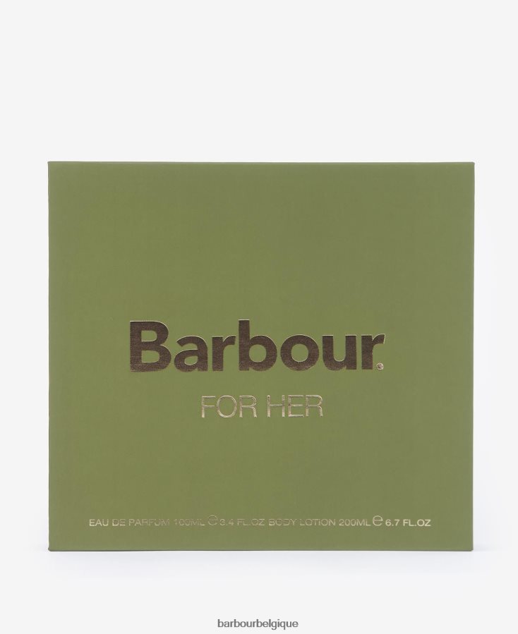 accessoires Barbour pour elle coffret cadeau duo de parfums des fêtes vert classique femmes T2L6ZP2414