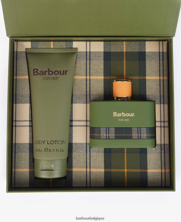 accessoires Barbour pour elle coffret cadeau duo de parfums des fêtes vert classique femmes T2L6ZP2414